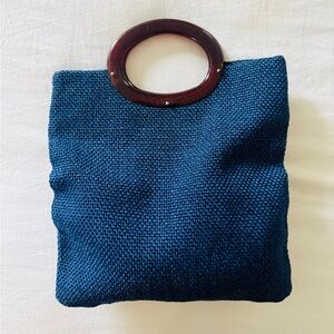 Stunning Vintage Wool Tote Bag Purse Clutch 1960s 1970s by Julius Resnick